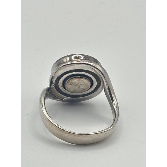 Kameleon 925 Sterling Silver Ring With White Mother Of Pearl Gemstone Size 7.5 - Picture 2 of 11